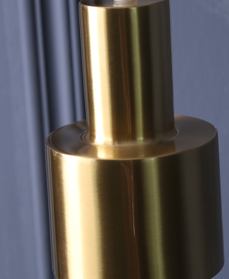 Modern Luxury Single Wall Lamp Copper Cylindroid Hanging Wall Light for Interior Spaces