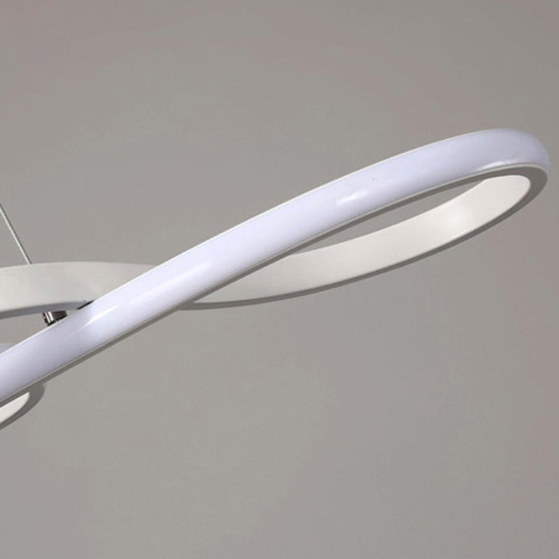 Modern Minimalist Indoor LED Pendant Light Aluminium Linear Hanging Lamp with Acrylic Shade