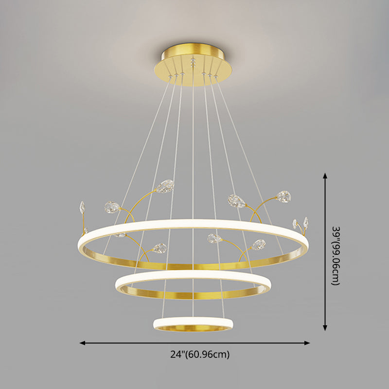 Gold Iron Hanging Pendant Lights Contemporary Hanging Lamps for Dining Room