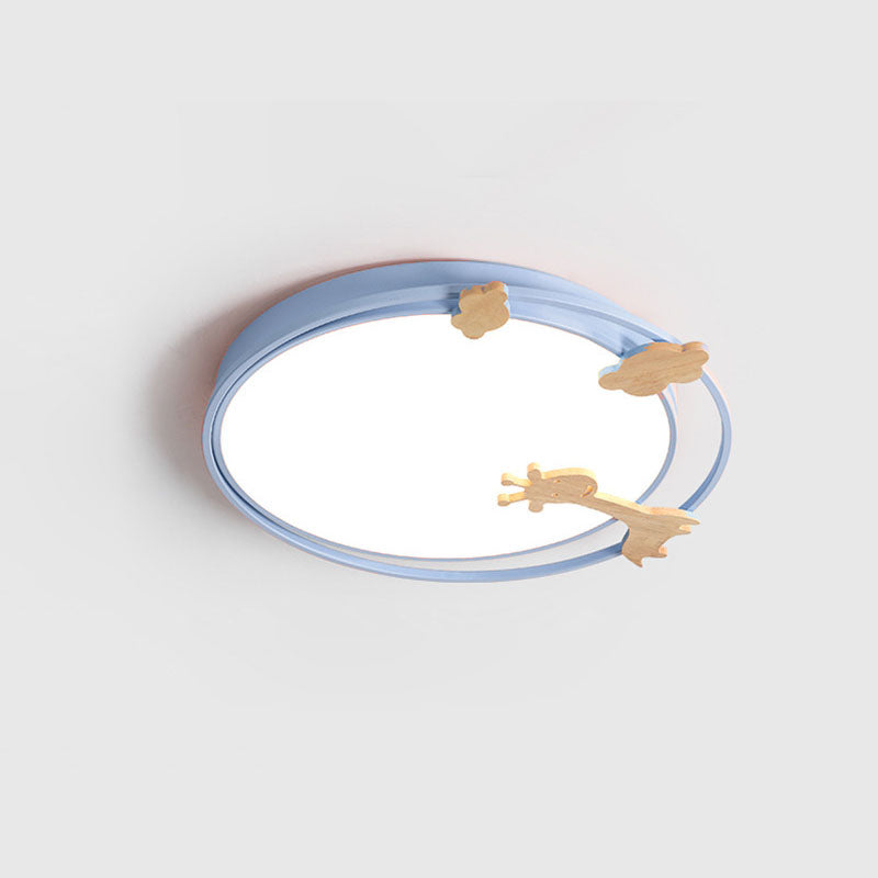 DEL Flush Mount Light Simplicité Metallic Child Room Flush Mount Ceiling Light