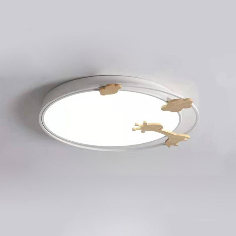 DEL Flush Mount Light Simplicité Metallic Child Room Flush Mount Ceiling Light