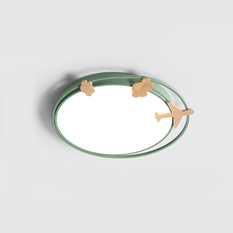 DEL Flush Mount Light Simplicité Metallic Child Room Flush Mount Ceiling Light