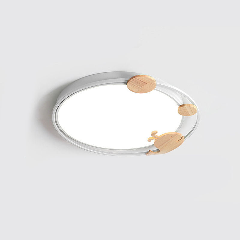 DEL Flush Mount Light Simplicité Metallic Child Room Flush Mount Ceiling Light