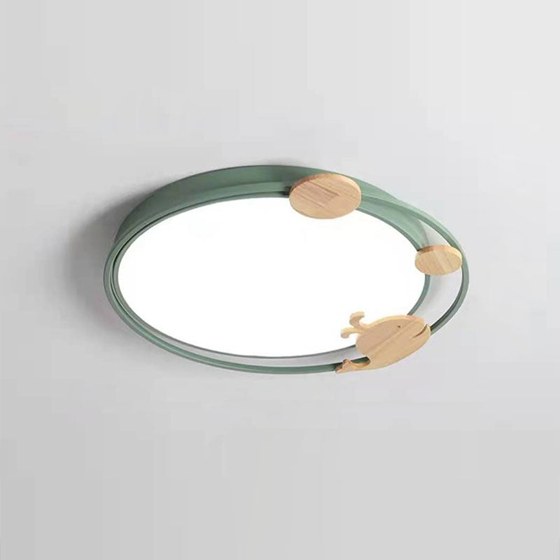 DEL Flush Mount Light Simplicité Metallic Child Room Flush Mount Ceiling Light