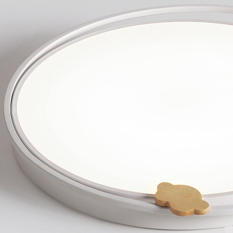 DEL Flush Mount Light Simplicité Metallic Child Room Flush Mount Ceiling Light