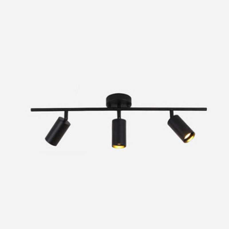 Cylinder Semi Flush Mount Light Fixture Contemporary Aluminum Ceiling Light Fixture for Living Room