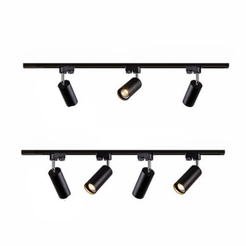 Cylinder Semi Flush Mount Light Fixture Contemporary Aluminum Ceiling Light Fixture for Living Room