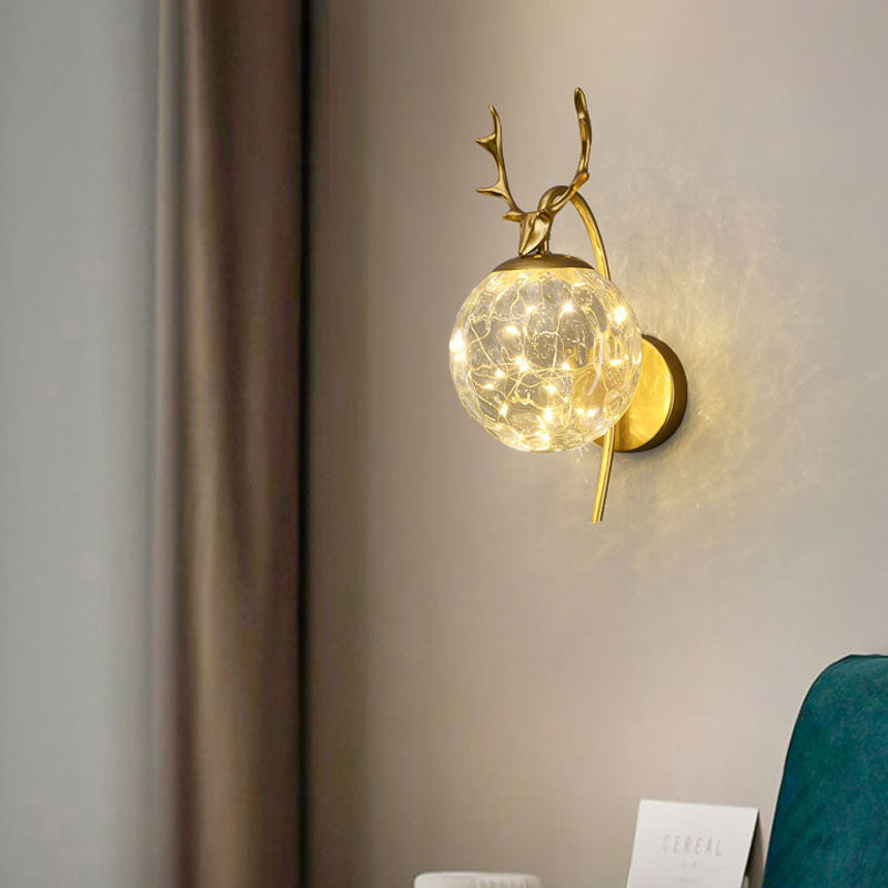 Globe Clear Glass Shade Sconce Light Creative Modern Wall Light Seguit Light Light