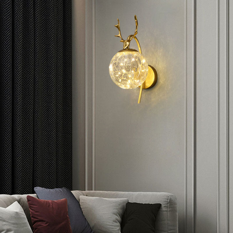 Globe Clear Glass Shade Sconce Light Creative Modern Wall Light Seguit Light Light
