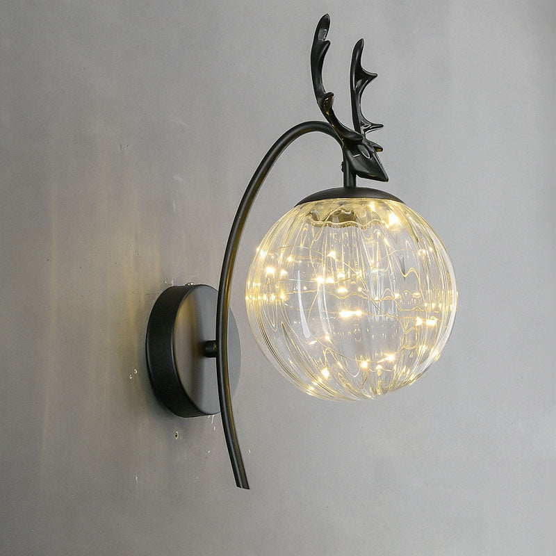 Globe Clear Glass Shade Sconce Light Creative Modern Wall Light Seguit Light Light