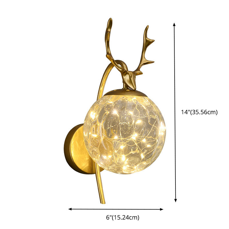 Globe Clear Glass Shade Sconce Light Creative Modern Wall Light Seguit Light Light