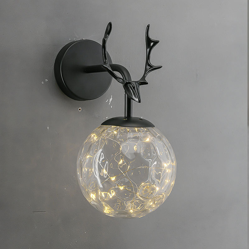 Globe Clear Glass Shade Sconce Light Creative Modern Wall Light Seguit Light Light