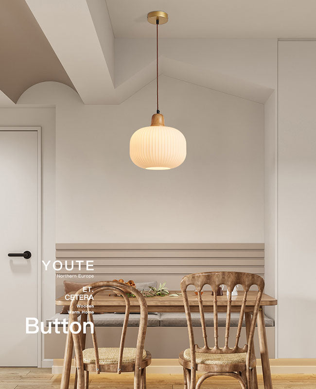 Wit Rubberwood Hanglampverlichtingsarmaturen Moderne Lantern Suspension Lamp voor restaurant
