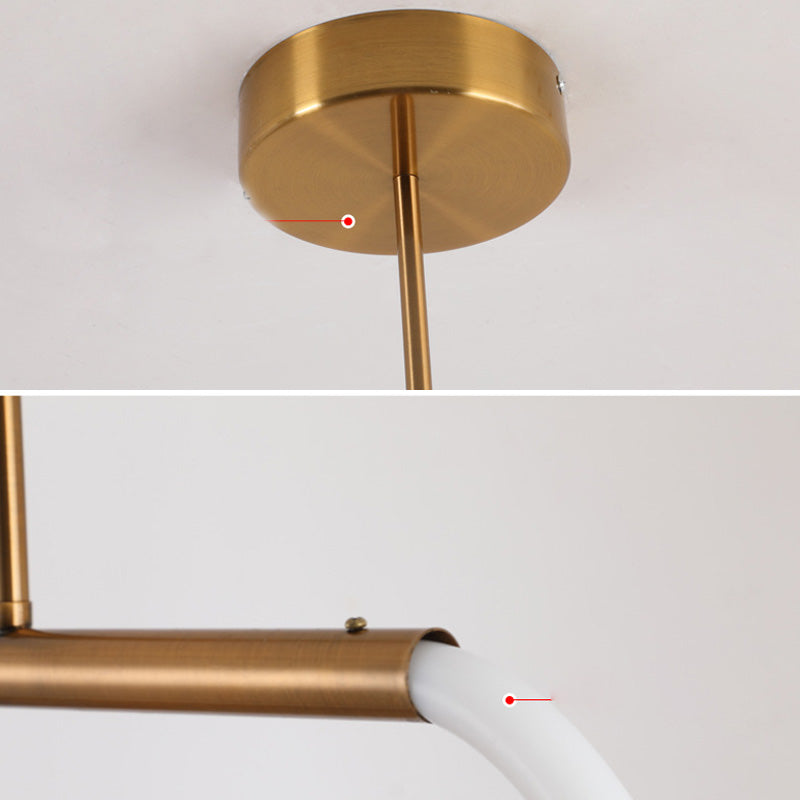 Linear Island Lighting Metal Contemporary Simplicity Pendant Lighting Fixtures for Restaurant