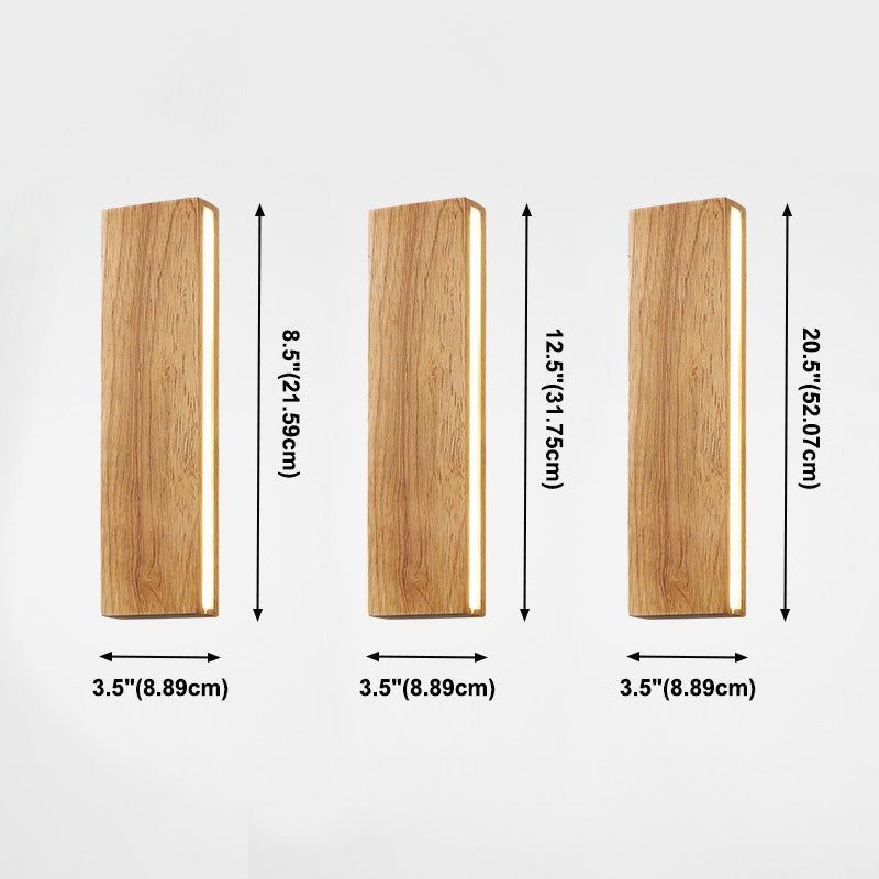 20,5 "/12.5" /8,5 "Modern moderna illuminazione a parete in legno di legno di legno