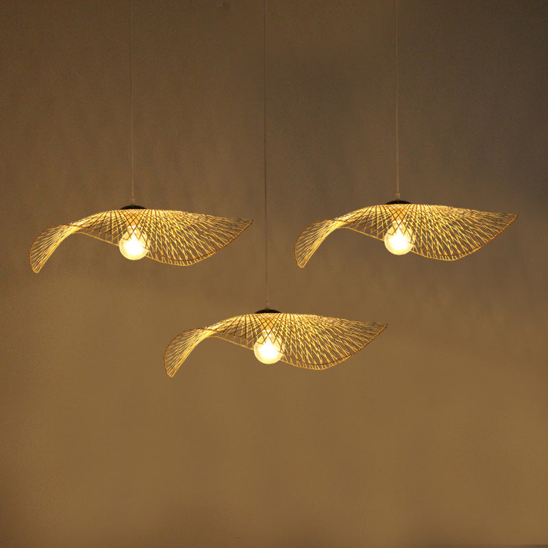 Twist Twist Twist Ciptenant Lighting Fishtures Rattan Hanging Light con cavo sospeso per il ristorante
