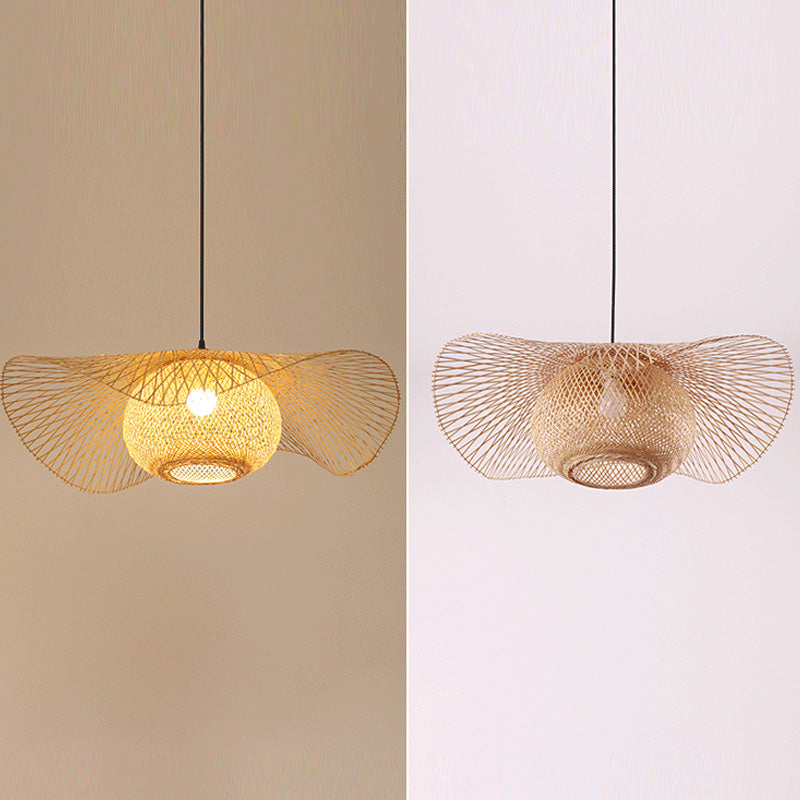 Twist Twist Twist Ciptenant Lighting Fishtures Rattan Hanging Light con cavo sospeso per il ristorante