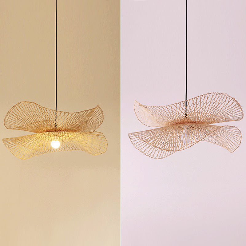 Twist Twist Twist Ciptenant Lighting Fishtures Rattan Hanging Light con cavo sospeso per il ristorante
