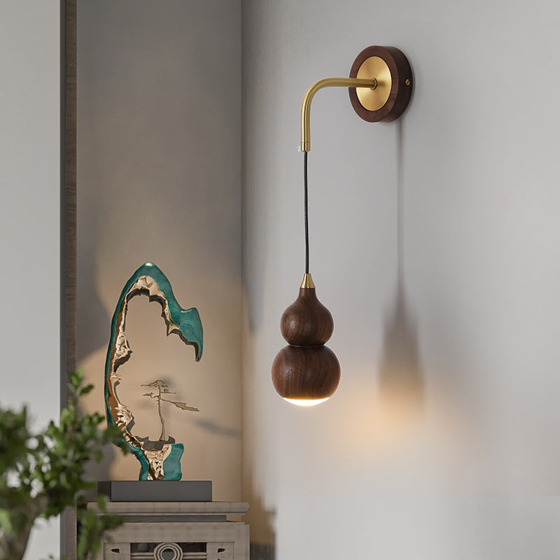 Warm Light Wall Sconce Light Contemporary Modern Indoor Light with Gourd shape