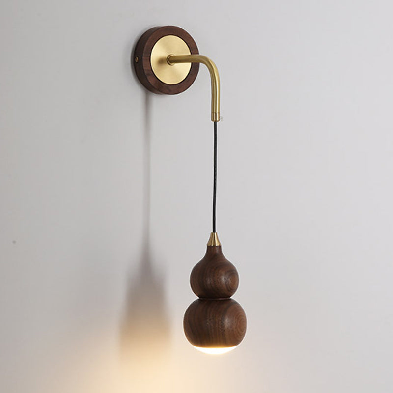 Warm Light Wall Sconce Light Contemporary Modern Indoor Light with Gourd shape