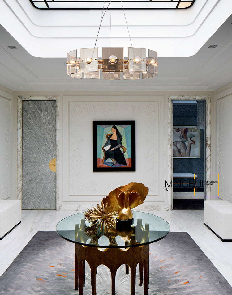 Glass Hanging Pendant Lights Contemporary Hanging Lamps for Living Room