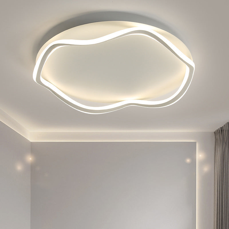 Modern Style Wave Flush Ceiling Light Metal 1-Light Flush Mount Ceiling Lighting Fixture