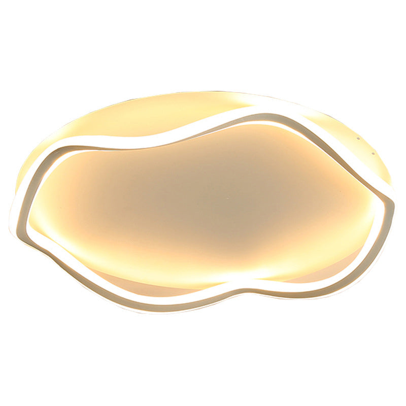 Modern Style Wave Flush Ceiling Light Metal 1-Light Flush Mount Ceiling Lighting Fixture