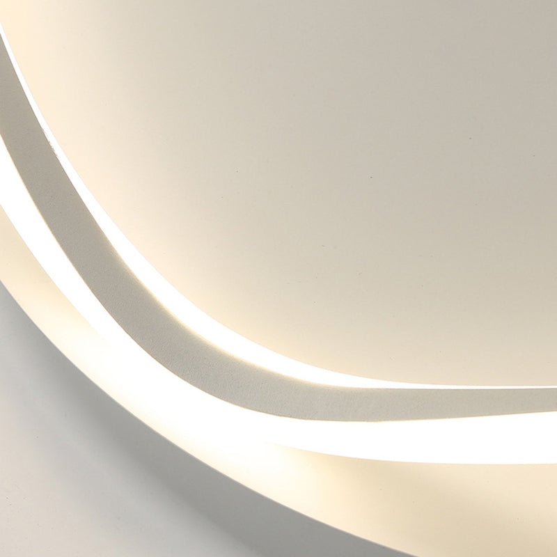 Modern Style Wave Flush Ceiling Light Metal 1-Light Flush Mount Ceiling Lighting Fixture