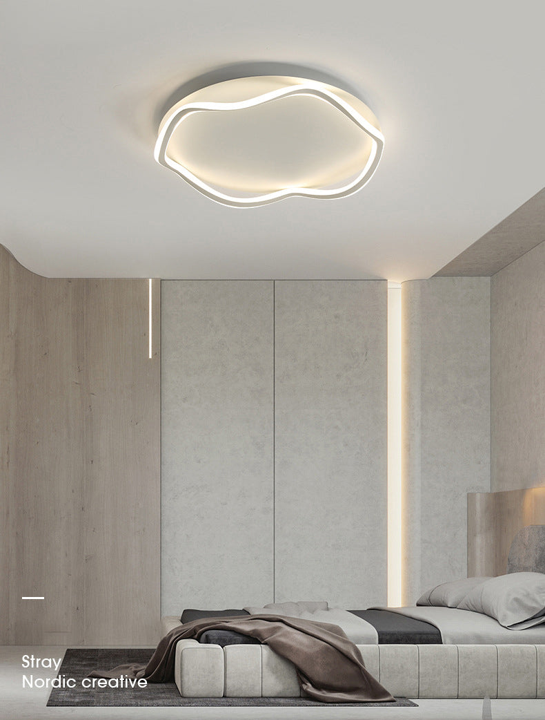 Modern Style Wave Flush Ceiling Light Metal 1-Light Flush Mount Ceiling Lighting Fixture