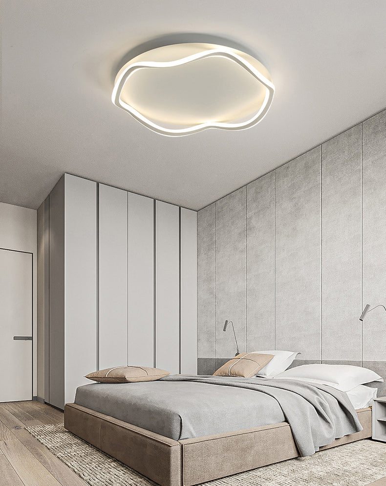 Modern Style Wave Flush Ceiling Light Metal 1-Light Flush Mount Ceiling Lighting Fixture