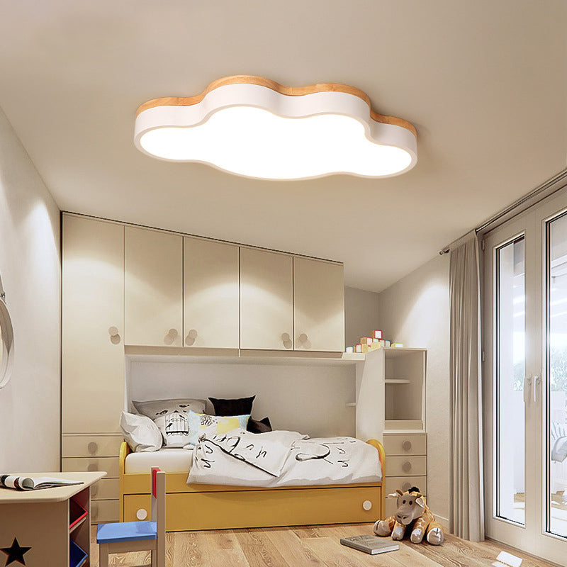 Lumière neutre en forme de nuage lampe encastrée lampe minimaliste en métal plafonnier pour chambre d'enfants