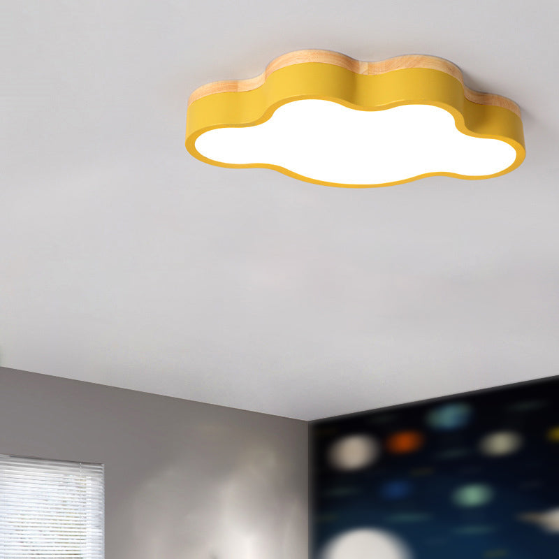 Lumière neutre en forme de nuage lampe encastrée lampe minimaliste en métal plafonnier pour chambre d'enfants
