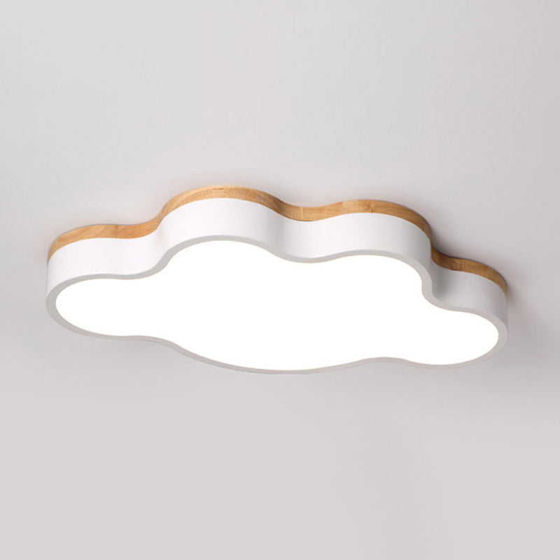 Lumière neutre en forme de nuage lampe encastrée lampe minimaliste en métal plafonnier pour chambre d'enfants