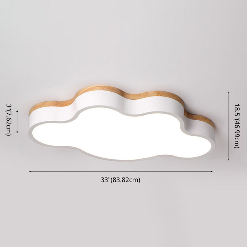 Lumière neutre en forme de nuage lampe encastrée lampe minimaliste en métal plafonnier pour chambre d'enfants