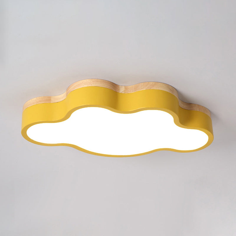 Lumière neutre en forme de nuage lampe encastrée lampe minimaliste en métal plafonnier pour chambre d'enfants