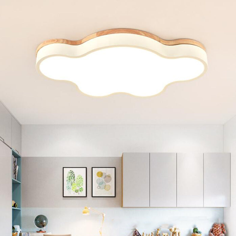 Lumière neutre en forme de nuage lampe encastrée lampe minimaliste en métal plafonnier pour chambre d'enfants