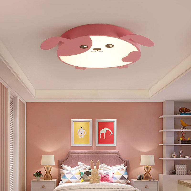Mignon chiot LED encastré lumière minimaliste métal enfants chambre encastré plafonnier