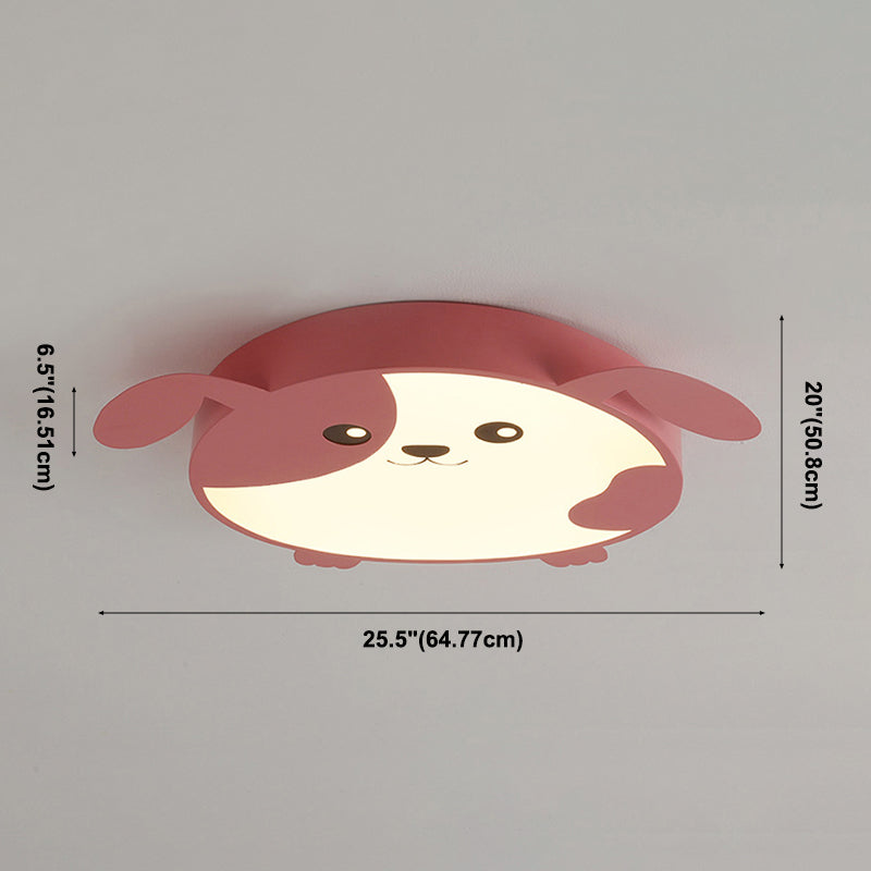 Mignon chiot LED encastré lumière minimaliste métal enfants chambre encastré plafonnier