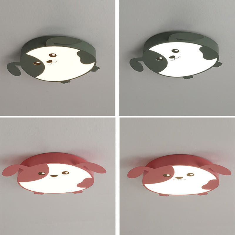 Mignon chiot LED encastré lumière minimaliste métal enfants chambre encastré plafonnier