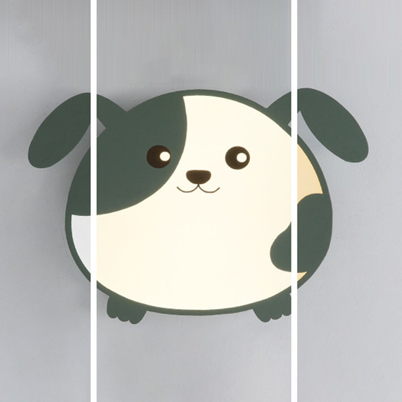 Mignon chiot LED encastré lumière minimaliste métal enfants chambre encastré plafonnier