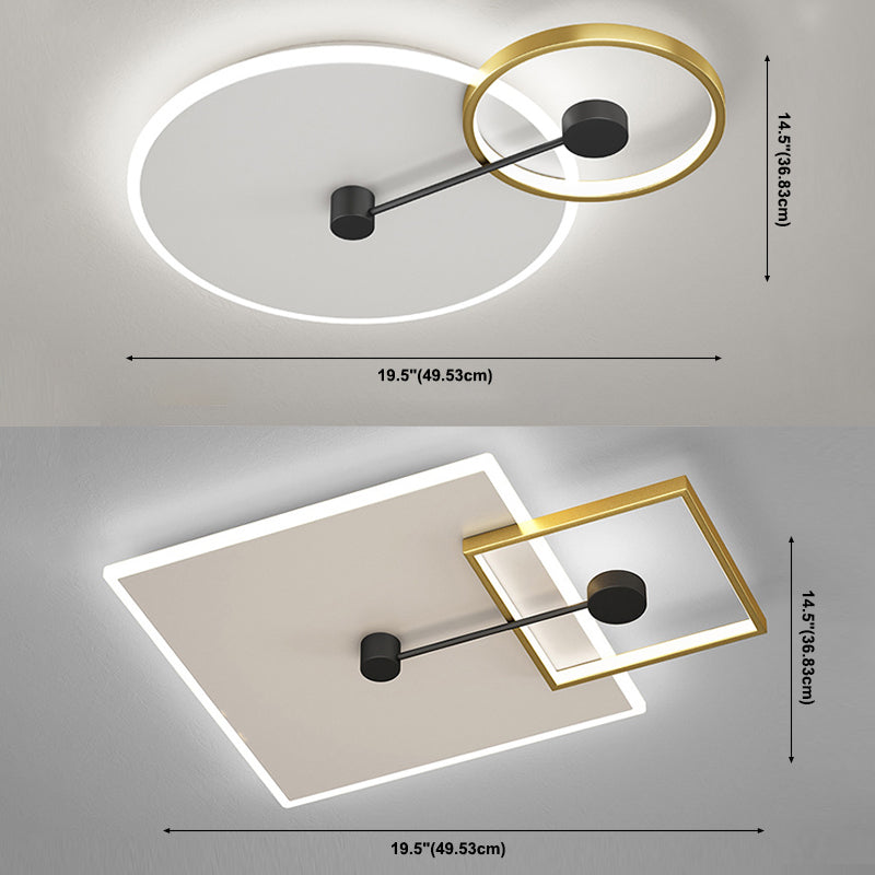 Geometrische inbouwverlichtingsarmaturen Eenvoud Acryl plafondverlichtingsarmaturen voor slaapkamer