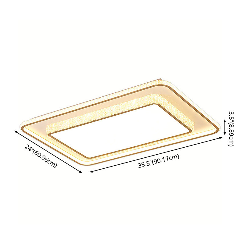 Lámpara de techo Lámpara de techo moderna de acrílico y cristal para sala de estar y dormitorio