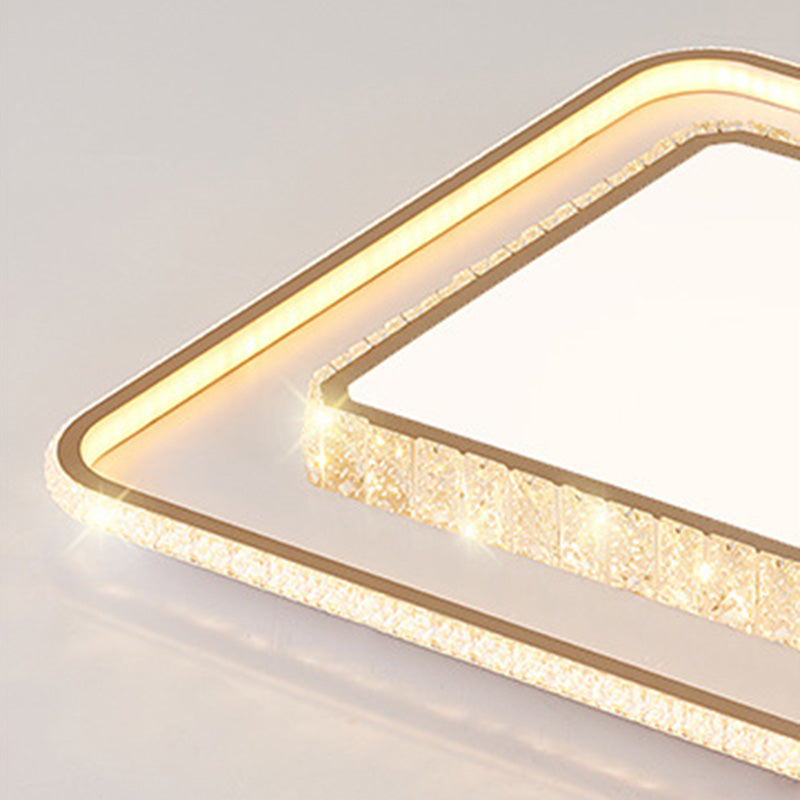 Lámpara de techo Lámpara de techo moderna de acrílico y cristal para sala de estar y dormitorio