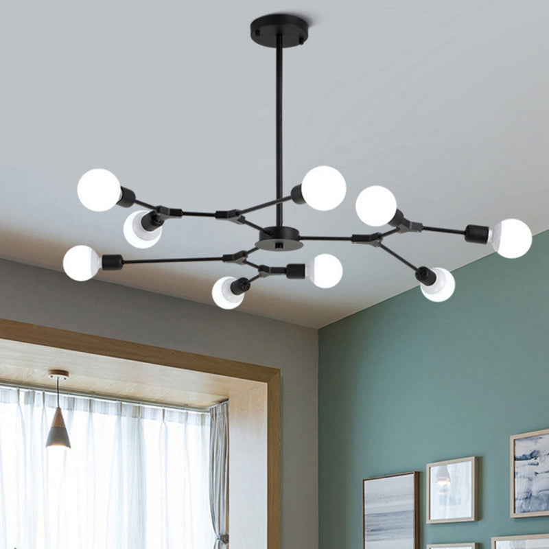 Luz de lámpara de metal ajustable Luz de luz múltiple de luz múltiple para espacios interiores