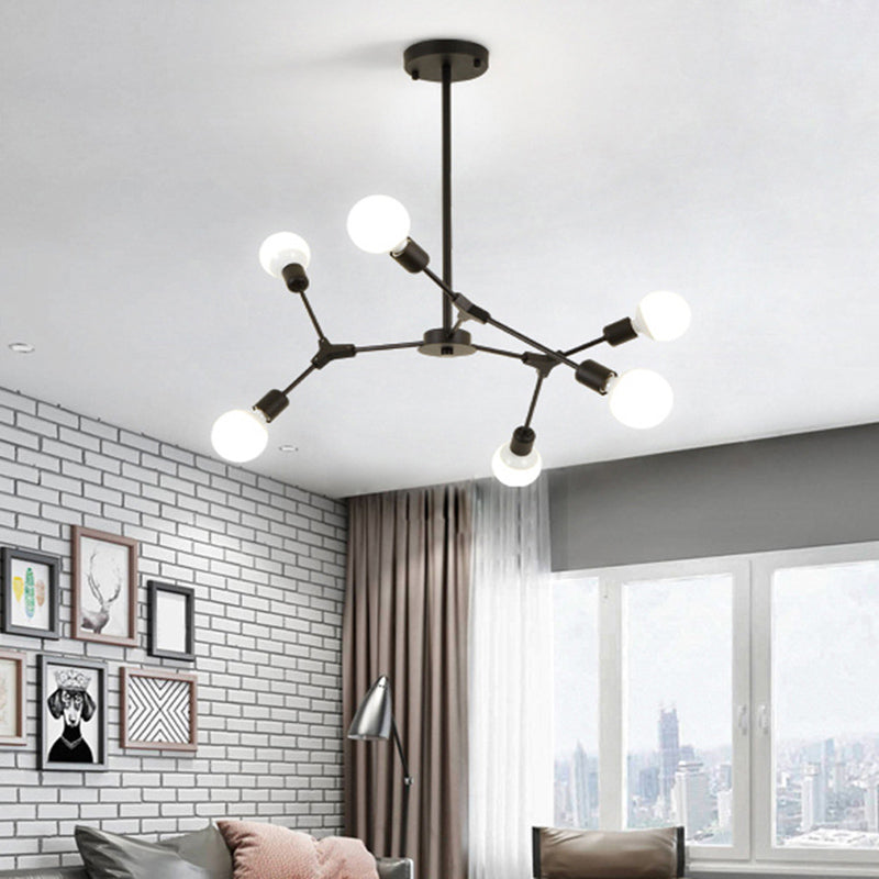 Luz de lámpara de metal ajustable Luz de luz múltiple de luz múltiple para espacios interiores