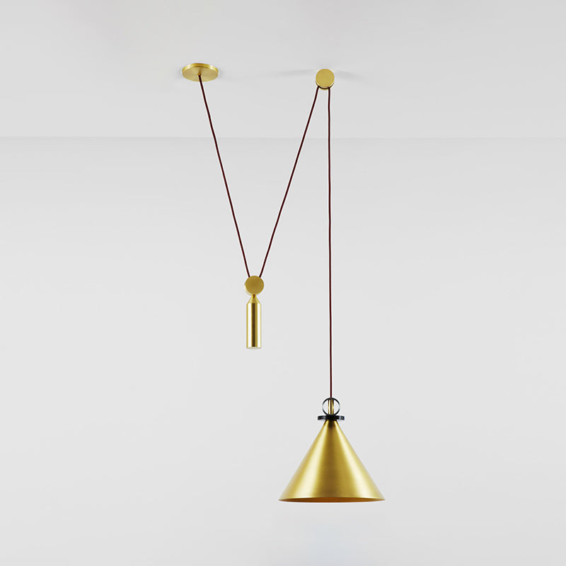 Metal Conical Hanging Light Kit Simplicity Style Down Lighting Pendant for Bedroom