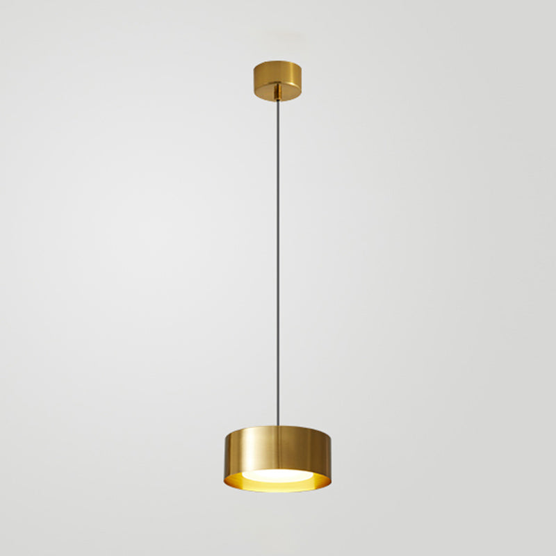 Simplicity Drum Shaped Hanging Pendant Light Metal LED Bedroom Down Lighting Pendant