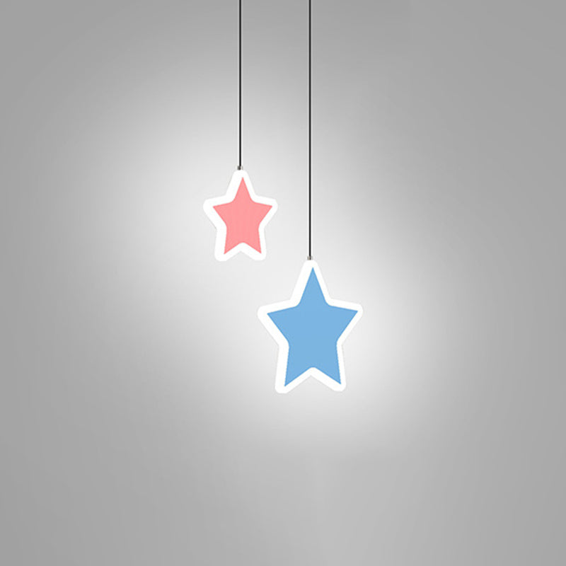 Geometrical Bedroom Pendant Light Fixture Metal LED Nordic Pendant Ceiling Light in Black