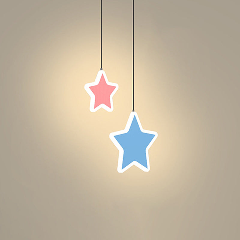 Geometrical Bedroom Pendant Light Fixture Metal LED Nordic Pendant Ceiling Light in Black