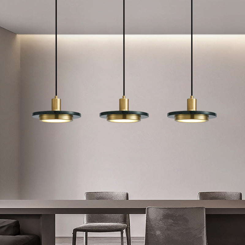 Disc Pendant Ceiling Light Contemporary Stone Hanging Ceiling Light for Dinning Room
